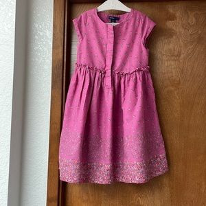 Baby Gap size 4 T mauve floral fully lined sleeveless dress.